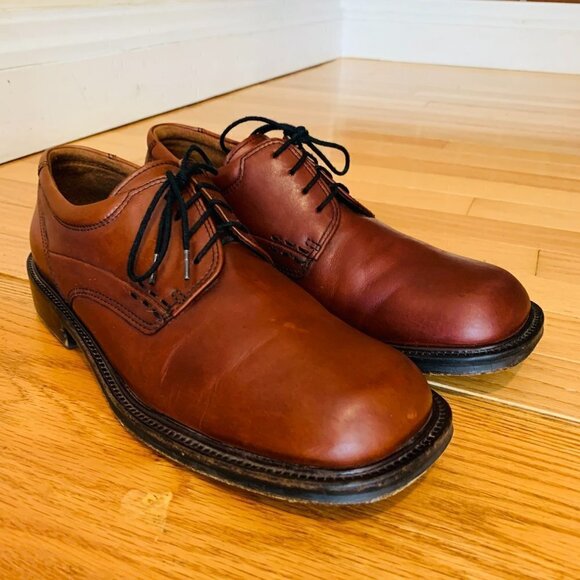 Men\'s Ecco City Lace Up Oxfords Leather Dress Shoes Size US 8.5 EUR 42 main image 4
